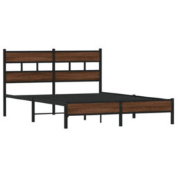 Berkfield Bed Frame Without Mattress Brown Oak 160X200 Cm Engineered Wood - thumbnail 3