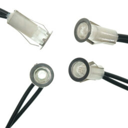First Choice Lighting Set Of 10 15mm Round Stainless Steel Ip67 Blue Led Plinth Decking Kit - thumbnail 6