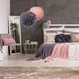 Klass Home Collection 40Cm Pink Feather Light Shade, Lamp Shade For Pendant Ceiling Light, Table Lamp, Floor Lamp - thumbnail 9