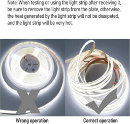 4M Warm White 12V Cob Led Strip Lights With 300 Leds/m 10W/m 1100Lm/m Cri 90-92 3000K Ultra Bright & Energy Efficient Lighting - thumbnail 4