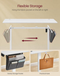 Professional Desk, Large Electric Standing Platform With Memory Control, Cloud White - thumbnail 4