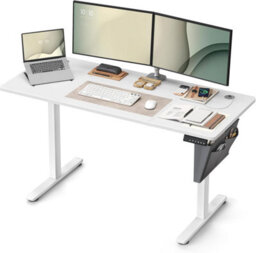 Professional Desk, Large Electric Standing Platform With Memory Control, Cloud White - thumbnail 6