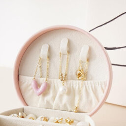 Xample Jewellery Box Organizer, Travel Jewelry Case, Velvet Portable Travel Jewelry Organizer Box For Earrings Bracelets Rings Necklace - thumbnail 4