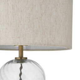 Pagazzi Lighting Pagazzi Robyn Glass Table Lamp With Grey Shade - thumbnail 3