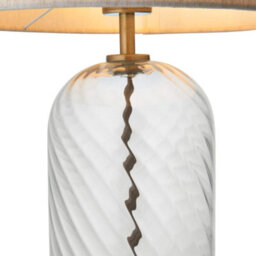 Pagazzi Lighting Pagazzi Robyn Glass Table Lamp With Grey Shade - thumbnail 6