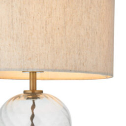 Pagazzi Lighting Pagazzi Robyn Glass Table Lamp With Grey Shade - thumbnail 4