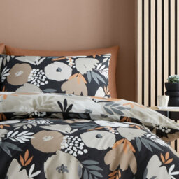 Fusion Yasmin Abstract Floral Black Easycare Duvet Cover Set - thumbnail 2