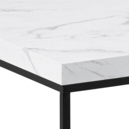 Furniture To Go Barossa Coffee Table With White Marble Carrara Top & Black Steel Base 110X55X45Cm - thumbnail 5