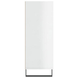 Berkfield Shelf Cabinet High Gloss White 69.5X32.5X90 Cm Engineered Wood - thumbnail 5