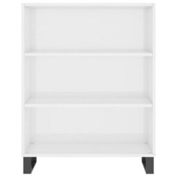Berkfield Shelf Cabinet High Gloss White 69.5X32.5X90 Cm Engineered Wood - thumbnail 4