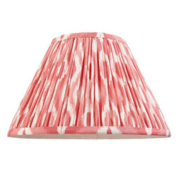Loops 30Cm Coral Pink Handcrafted Tapered Cylinder Lamp Shade With Pleated Design - thumbnail 5