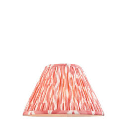 Loops 30Cm Coral Pink Handcrafted Tapered Cylinder Lamp Shade With Pleated Design - thumbnail 1