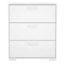 Wyld Haus Stuttgart Gloss White 3-Drawer Chest With Carved Detailing 827 X 700 X 398 mm - thumbnail 5