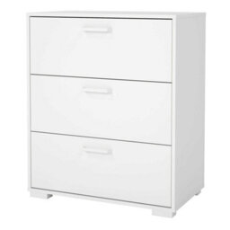 Wyld Haus Stuttgart Gloss White 3-Drawer Chest With Carved Detailing 827 X 700 X 398 mm - thumbnail 6