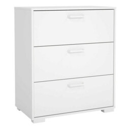 Wyld Haus Stuttgart Gloss White 3-Drawer Chest With Carved Detailing 827 X 700 X 398 mm - thumbnail 4