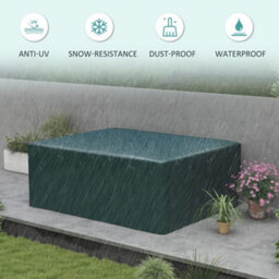 Outsunny 235X190X90Cm Large Patio Set Outdoor Garden Furniture Cover Green - thumbnail 4