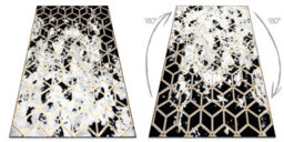 RugsX Carpet Allure 1966 Cube 3D - Structural, Stylish, Glamour Black Gold 160X220 Cm - thumbnail 3