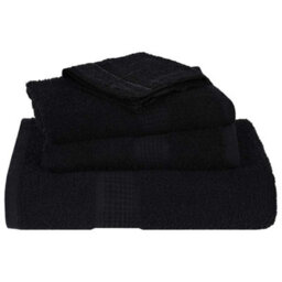 Berkfield 8 Piece Towel Set Black 360 Gsm 100% Cotton - thumbnail 4