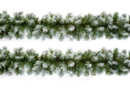 Premier Decorations Limited 2 X Artificial Christmas Garland Snow Tipped Green Garland Premier Decor 2.7M