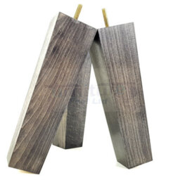 L&F 4 Wood Furniture Legs M8 220mm High Black Wash Replacement Square Tapered Sofa Feet Stools Chairs Cabinets Beds - thumbnail 5