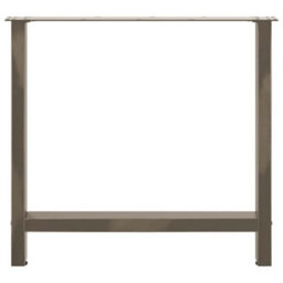 Berkfield Dining Table Legs Natural Steel 2 Pcs 70X(72-73) Cm Steel - thumbnail 5