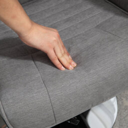 Homcom Upholstered Swivel Recliner Armchair With Ottoman, Grey - thumbnail 9