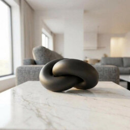 Garden Greatness Obsidian Wood Knot Ornament Modern - thumbnail 4