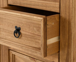 Seconique Corona 1 Door 4 Drawer Sideboard Distressed Wax Pine - thumbnail 8