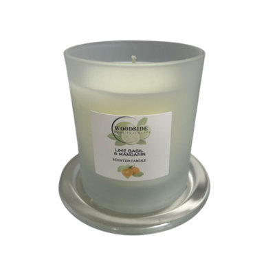 Woodside Home Fragrance Glass Scented Candle - Lime Basil & Mandarin - image 1