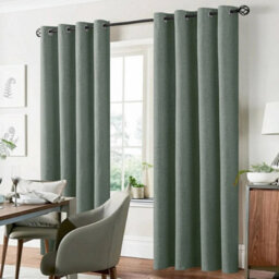 Ameha Sage Green Plain 100%blackout Curtain Thermal Insulated 135Gsm Linen Soft Texture Polyester Curtain Pair With Tie Backs 66''x72''
