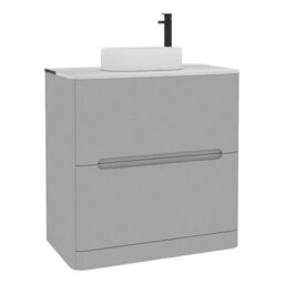 Royal Bathrooms Venice 800mm Dove Grey Freestanding Bathroom Countertop Vanity Unit 2 Drawer With Lyon Basin - thumbnail 7