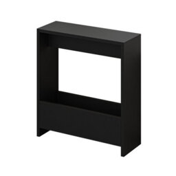 Decortie Simpi Black Slim End Table With Magazine Rack (H) 60Cm - thumbnail 2