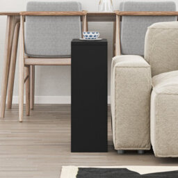 Decortie Simpi Black Slim End Table With Magazine Rack (H) 60Cm - thumbnail 3