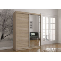Arte Timeless Vista 05 Mirrored Sliding Door Wardrobe - Oak Sonoma Clothing Organiser (H)2000mm X (W)1500mm X (D)610mm - thumbnail 1