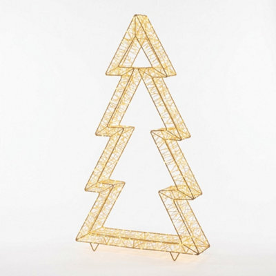 Pegdev Gold Metal Christmas Tree Light 4800 Micro Leds With Timer - image 1