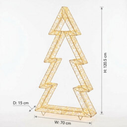 Pegdev Gold Metal Christmas Tree Light 4800 Micro Leds With Timer - thumbnail 3