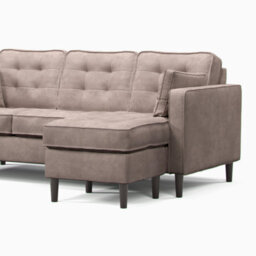 Furnishings For Less UK Eden L Shaped Reversible Chaise 3 Seater Pewter Chenille Fabric - thumbnail 5