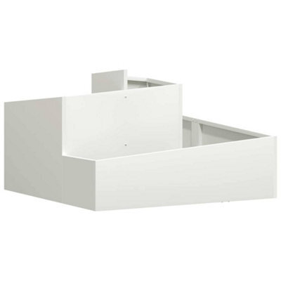 Berkfield Modern Garden Planter White 80 X 80 X 50 Cm Cold-Rolled Steel