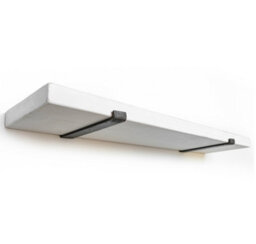 Toolty Rustic Handmade Wall Shelf, Wall Mounted, 160Cm X 14.5Cm Up Design, White Daisy, Handcrafted Vintage Style - thumbnail 2
