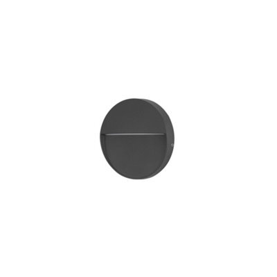 Luminosa Lighting Luminosa Nod Round Led Outdoor Recessed Wall Lamp Black, Opal, Warm-White 3000K, Ip65 - image 1