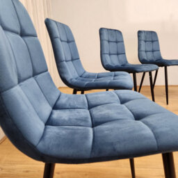 Kosy Koala Dining Chairs Set Of 4 Blue Tufted Chairs Velvet Chairs, Soft Padded Seat Living Room Chairs , Kitchen Chairs ,dining Room Livin - thumbnail 2