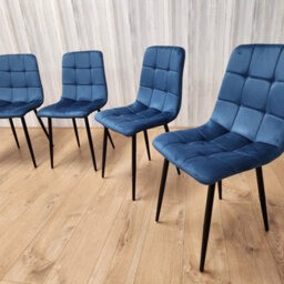 Kosy Koala Dining Chairs Set Of 4 Blue Tufted Chairs Velvet Chairs, Soft Padded Seat Living Room Chairs , Kitchen Chairs ,dining Room Livin - thumbnail 5