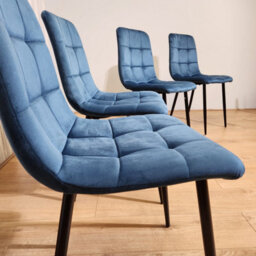Kosy Koala Dining Chairs Set Of 4 Blue Tufted Chairs Velvet Chairs, Soft Padded Seat Living Room Chairs , Kitchen Chairs ,dining Room Livin - thumbnail 6