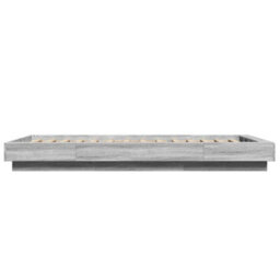 Berkfield Bed Frame With Led Lights Without Mattress Grey Sonoma 90X190Cm - thumbnail 6