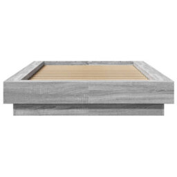 Berkfield Bed Frame With Led Lights Without Mattress Grey Sonoma 90X190Cm - thumbnail 5