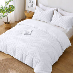 Pamposh Tufted Double Duvet Set Double Brushed Microfibre Double Bedding Set With Zipper Closure Ultrasoft Breathable Duvet Cover - thumbnail 1