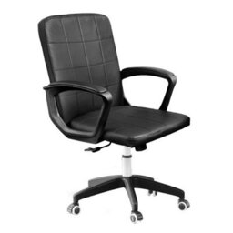 Black Leather Office Chair - Ergonomic Desk Chair With Lumbar Support Headrest Adjustable New - thumbnail 1