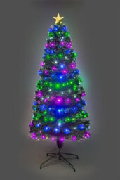Shatchi Pre-Lit Christmas Tree Fiber Optic Pine Led Light Xmas Home Decor Galactic Ft - thumbnail 5