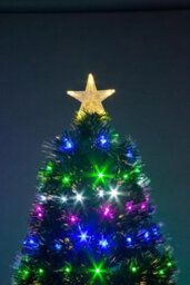 Shatchi Pre-Lit Christmas Tree Fiber Optic Pine Led Light Xmas Home Decor Galactic Ft - thumbnail 2