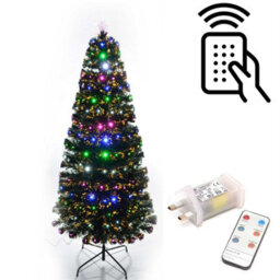 Shatchi Pre-Lit Christmas Tree Fiber Optic Pine Led Light Xmas Home Decor Galactic Ft - thumbnail 1